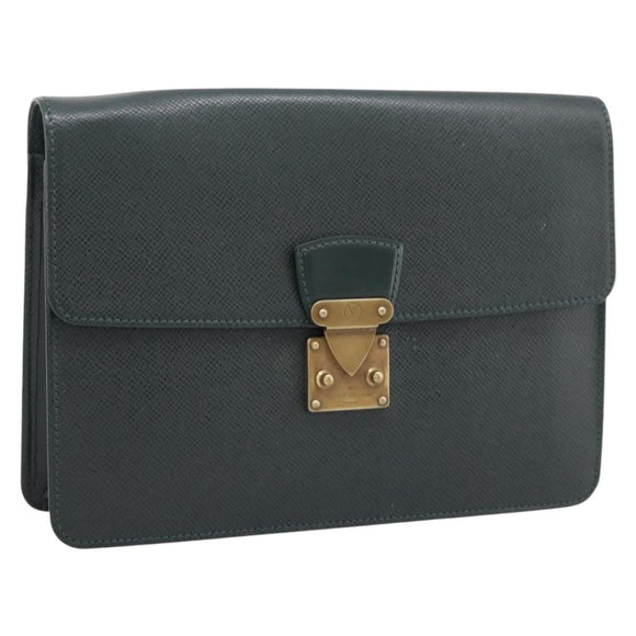LOUIS VUITTON Taiga Pochette Kourad Clutch Bag Epicea M30194 LV Auth BA16378