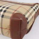 BURBERRY Nova Check Shoulder Bag PVC Beige Gold Auth BA16379-16