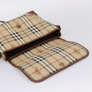 BURBERRY Nova Check Shoulder Bag PVC Beige Gold Auth BA16379-18