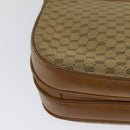 GUCCI Micro GG Canvas Shoulder Bag Beige Gold Auth BA1638-15