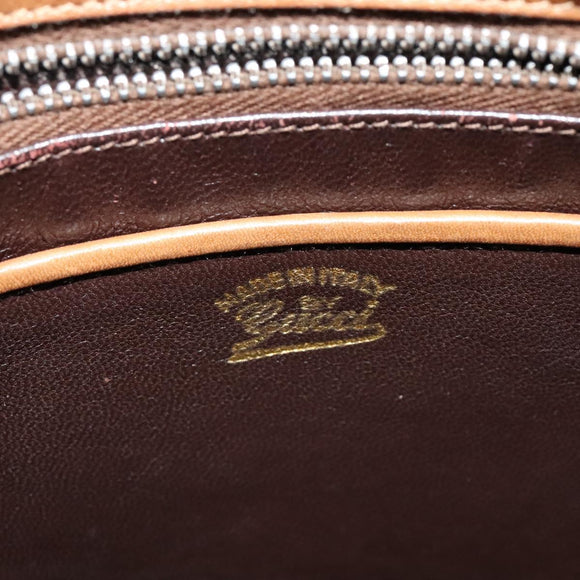 GUCCI Micro GG Canvas Shoulder Bag Beige Gold Auth BA1638