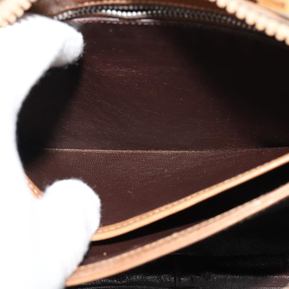 GUCCI Micro GG Canvas Shoulder Bag Beige Gold Auth BA1638