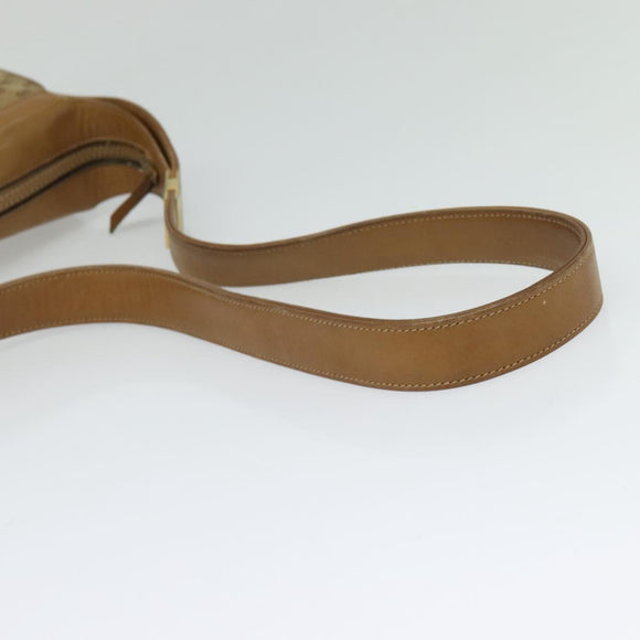 GUCCI Micro GG Canvas Shoulder Bag Beige Gold Auth BA1638