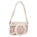 Salvatore Ferragamo Gancini Shoulder Bag Canvas Purple Silver Auth BA16384-1