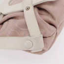 Salvatore Ferragamo Gancini Shoulder Bag Canvas Purple Silver Auth BA16384-17