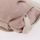 Salvatore Ferragamo Gancini Shoulder Bag Canvas Purple Silver Auth BA16384-20