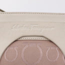 Salvatore Ferragamo Gancini Shoulder Bag Canvas Purple Silver Auth BA16384-21
