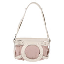 Salvatore Ferragamo Gancini Shoulder Bag Canvas Purple Silver Auth BA16384-13