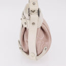 Salvatore Ferragamo Gancini Shoulder Bag Canvas Purple Silver Auth BA16384-4