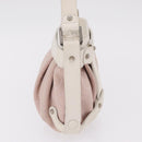 Salvatore Ferragamo Gancini Shoulder Bag Canvas Purple Silver Auth BA16384-5
