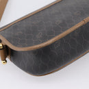 Christian Dior Honeycomb Canvas Shoulder Bag PVC Black Gold Auth BA16397-13