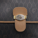 Christian Dior Honeycomb Canvas Shoulder Bag PVC Black Gold Auth BA16397-14