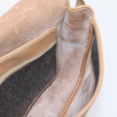 Christian Dior Honeycomb Canvas Shoulder Bag PVC Black Gold Auth BA16397-18