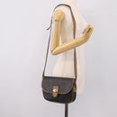 Christian Dior Honeycomb Canvas Shoulder Bag PVC Black Gold Auth BA16397-22