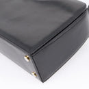 CELINE Hand Bag Leather Black Gold Auth BA16398-15