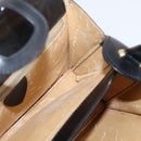 CELINE Hand Bag Leather Black Gold Auth BA16398-19