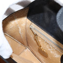 CELINE Hand Bag Leather Black Gold Auth BA16398-21