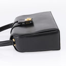 CELINE Hand Bag Leather Black Gold Auth BA16398-3