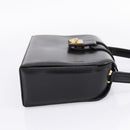 CELINE Hand Bag Leather Black Gold Auth BA16398-4