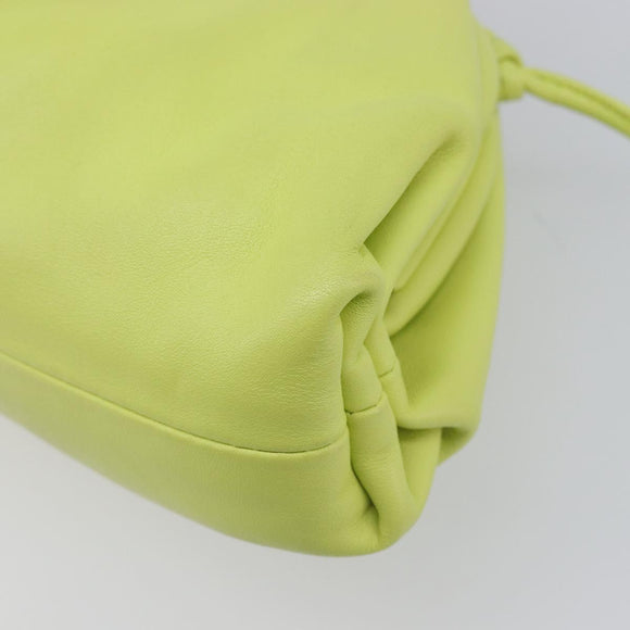 Bottega Veneta Mini The Pouch Leather Green Auth BA16399