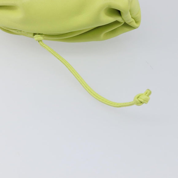 Bottega Veneta Mini The Pouch Leather Green Auth BA16399