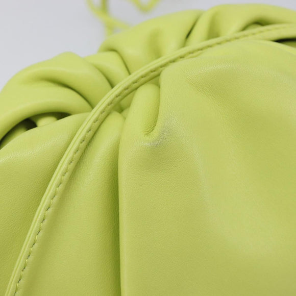 Bottega Veneta Mini The Pouch Leather Green Auth BA16399