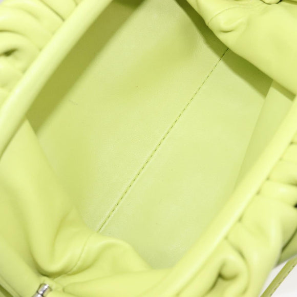 Bottega Veneta Mini The Pouch Leather Green Auth BA16399