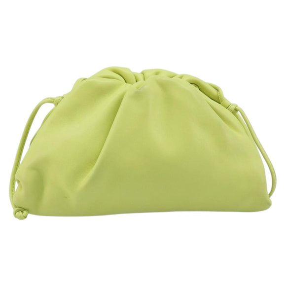 Bottega Veneta Mini The Pouch Leather Green Auth BA16399