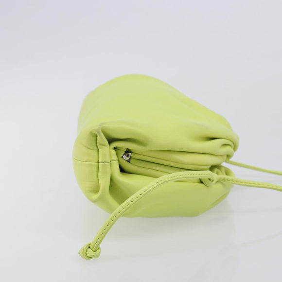 Bottega Veneta Mini The Pouch Leather Green Auth BA16399