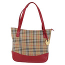 Burberrys Nova Check Shoulder Bag Canvas Beige Gold Auth BA16401-13