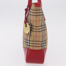 Burberrys Nova Check Shoulder Bag Canvas Beige Gold Auth BA16401-4