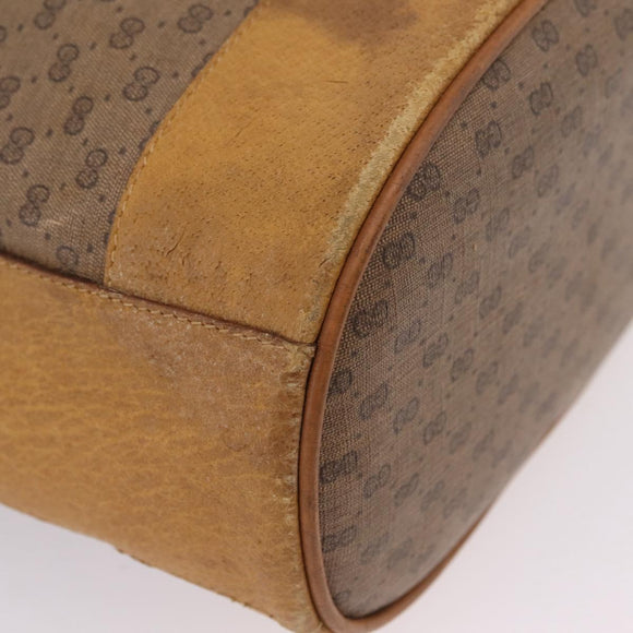 GUCCI Micro GG Supreme Shoulder Bag PVC Beige Gold 001 084 0850 Auth BA16402
