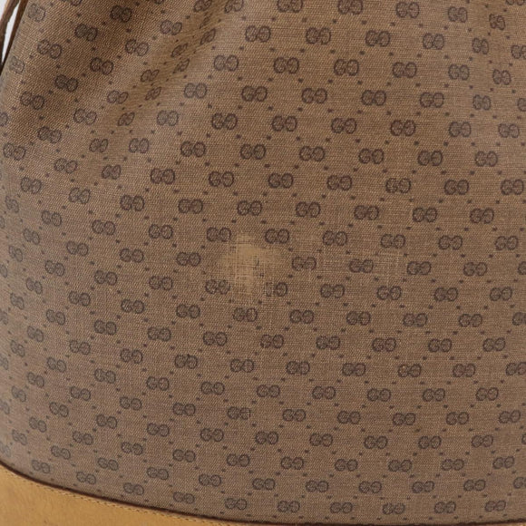 GUCCI Micro GG Supreme Shoulder Bag PVC Beige Gold 001 084 0850 Auth BA16402
