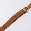 CELINE Macadam Canvas Shoulder Bag PVC Leather Brown Gold Auth BA16403-11