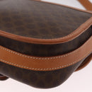 CELINE Macadam Canvas Shoulder Bag PVC Leather Brown Gold Auth BA16403-16