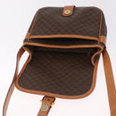 CELINE Macadam Canvas Shoulder Bag PVC Leather Brown Gold Auth BA16403-19