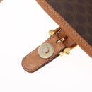 CELINE Macadam Canvas Shoulder Bag PVC Leather Brown Gold Auth BA16403-20