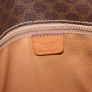 CELINE Macadam Canvas Shoulder Bag PVC Leather Brown Gold Auth BA16403-22