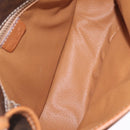 CELINE Macadam Canvas Shoulder Bag PVC Leather Brown Gold Auth BA16403-23