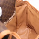 CELINE Macadam Canvas Shoulder Bag PVC Leather Brown Gold Auth BA16403-24