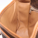 CELINE Macadam Canvas Shoulder Bag PVC Leather Brown Gold Auth BA16403-25