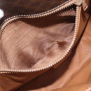 CELINE Macadam Canvas Shoulder Bag PVC Leather Brown Gold Auth BA16403-27