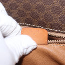 CELINE Macadam Canvas Shoulder Bag PVC Leather Brown Gold Auth BA16403-29