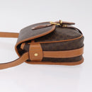 CELINE Macadam Canvas Shoulder Bag PVC Leather Brown Gold Auth BA16403-6