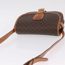 CELINE Macadam Canvas Shoulder Bag PVC Leather Brown Gold Auth BA16403-7