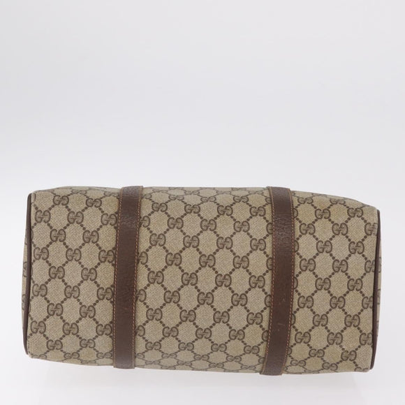 GUCCI GG Supreme Web Sherry Line Hand Bag PVC Beige Gold 40 02 007 Auth BA16404