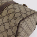 GUCCI GG Supreme Web Sherry Line Hand Bag PVC Beige Gold 40 02 007 Auth BA16404-17