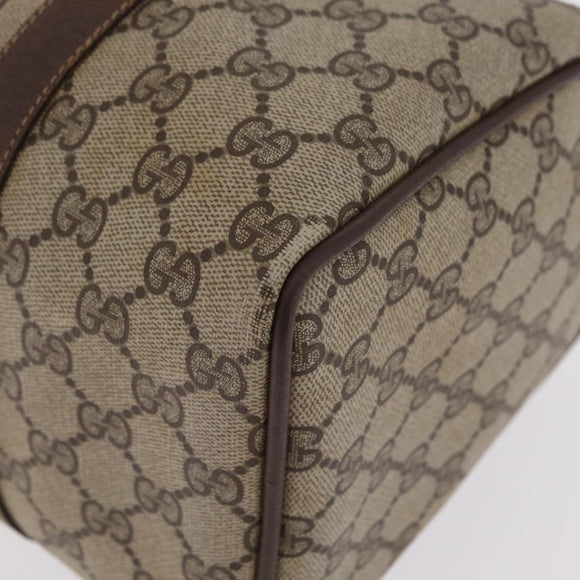 GUCCI GG Supreme Web Sherry Line Hand Bag PVC Beige Gold 40 02 007 Auth BA16404