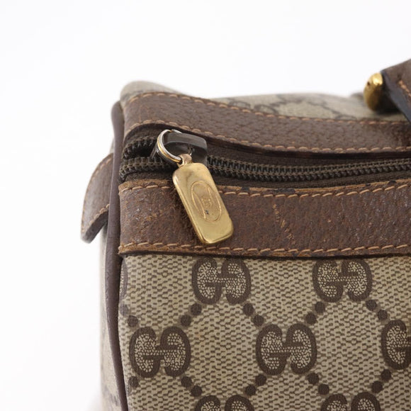 GUCCI GG Supreme Web Sherry Line Hand Bag PVC Beige Gold 40 02 007 Auth BA16404