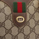 GUCCI GG Supreme Web Sherry Line Hand Bag PVC Beige Gold 40 02 007 Auth BA16404-21